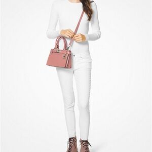 Michael Kors Tatiana Mini Leather Bag with lock charm